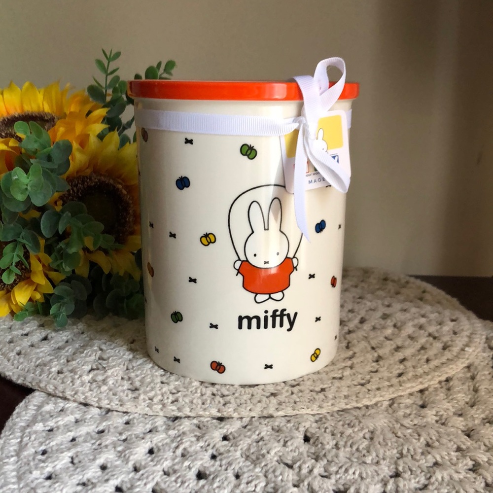miffy Ceramic Utensil Crock Holder with Multicolor Accents